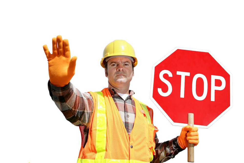 Construction Stop Isolated